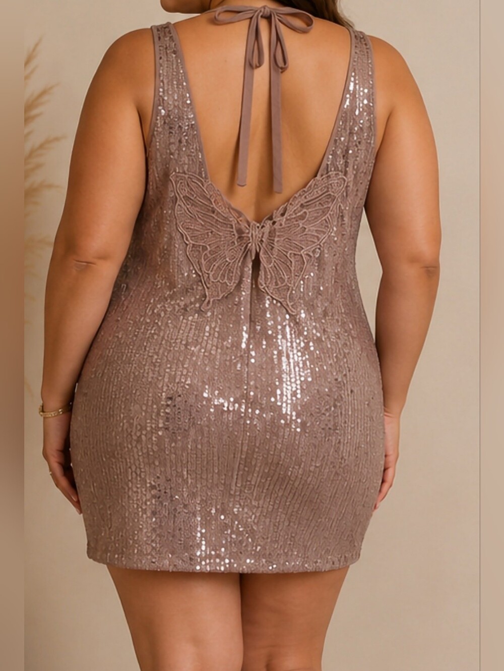 ✨ NWT Wild Fable Sequin Butterfly Back Mini Dress | 2X | Party Glam ✨